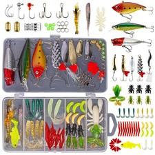 Fishing Lures Kit for Freshwater Bait Tackle Kit for Bass Trout Salmon Fishin...