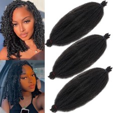 12 Inch 3 Packs Springy Afro Twist Hair Pre-fluffed Wrapping Hair For Distres...