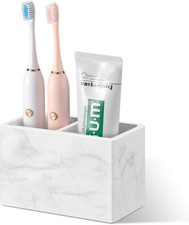 Luxspire Toothbrush Holder, Fast Drying Tooth Brush Holder for Marble White