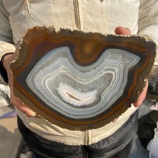 11.6lb Natural Banded Agate Geode Quartz Crystal Rough Mineral Specimens Healing
