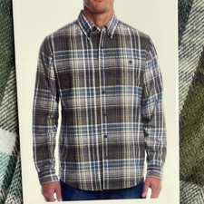 NEW Weatherproof Vintage Men's Size M Plaid Flannel Long Sleeve Button Down