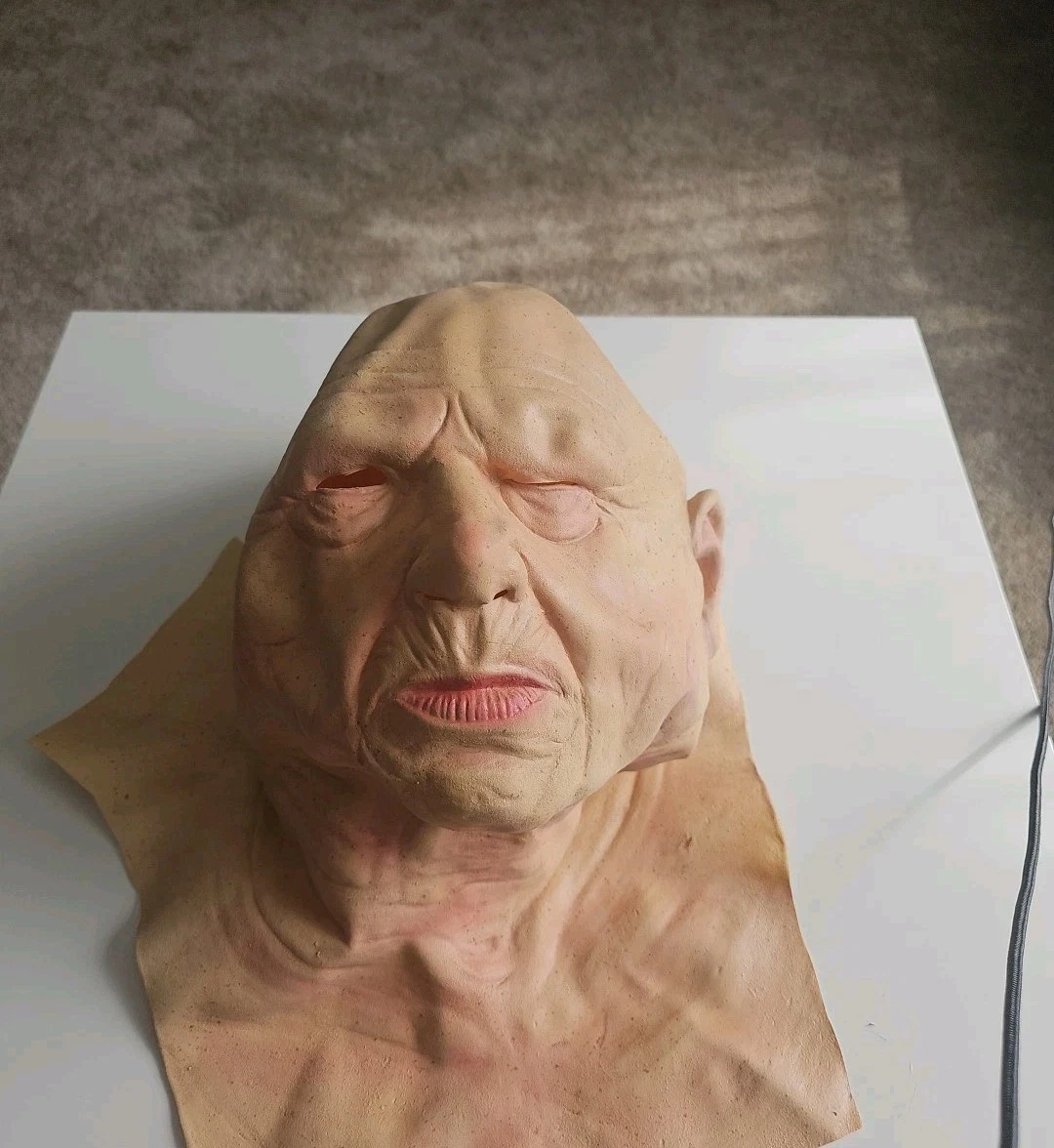 Old Man Face Mask for Adults Realistic Grandpa