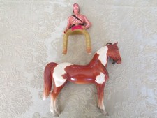 Vintage 1950s Hartland Plastic Western Figure Tonto  Scout Horse