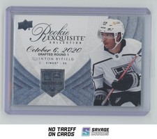 2021-22 UD Black Diamond Rookie Exquisite Collection Quinton Byfield /299