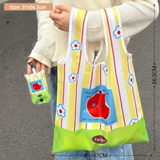 Cute Shopping Bag Large Capacity Supermarket Eco-Friendly Bag Foldable and Easy 
