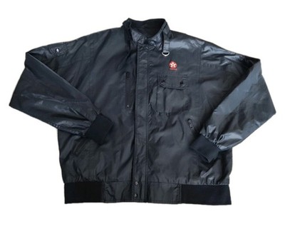Vintage Upstream Racing Jacket Texaco Oil Black Sz XL Satin 