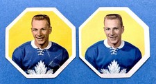 1961-62 York Peanut Butter Eddie Shack #25 (Lot of 2) EX