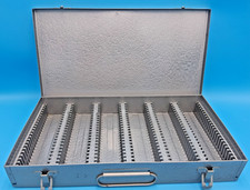 Vintage 35mm Photo Slide Galvanized Metal Storage Case holds 150 2x2  Slides
