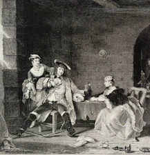 1902 Macheath With Lucy & Polly Wood Engraving Gay's Beggar's Opera Newton F18A4