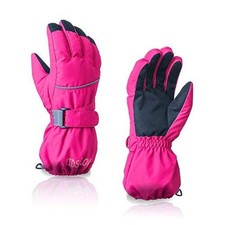 Kids Winter Glove Boys Girls Snow Ski Waterproof Gloves for Teens 4-6T Rose