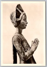 Eichenholz Sculpture Kneeling Königsdochter Schloss Gottorf 1470 RPPC