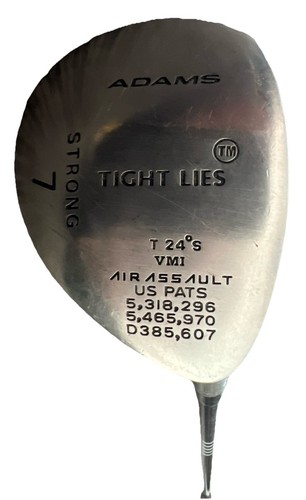 Adams Tight Lies Air Assault Strong 7 Wood 24* RH Reg Flex Graphite Shaft NICE!
