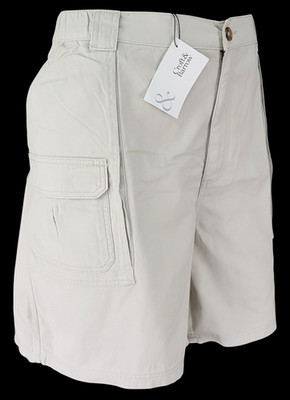 CROFT & BARROW Mens Ivory/Stone CARGO SHORTS KHAKIS Flat - Waist 44'' - RRP £62