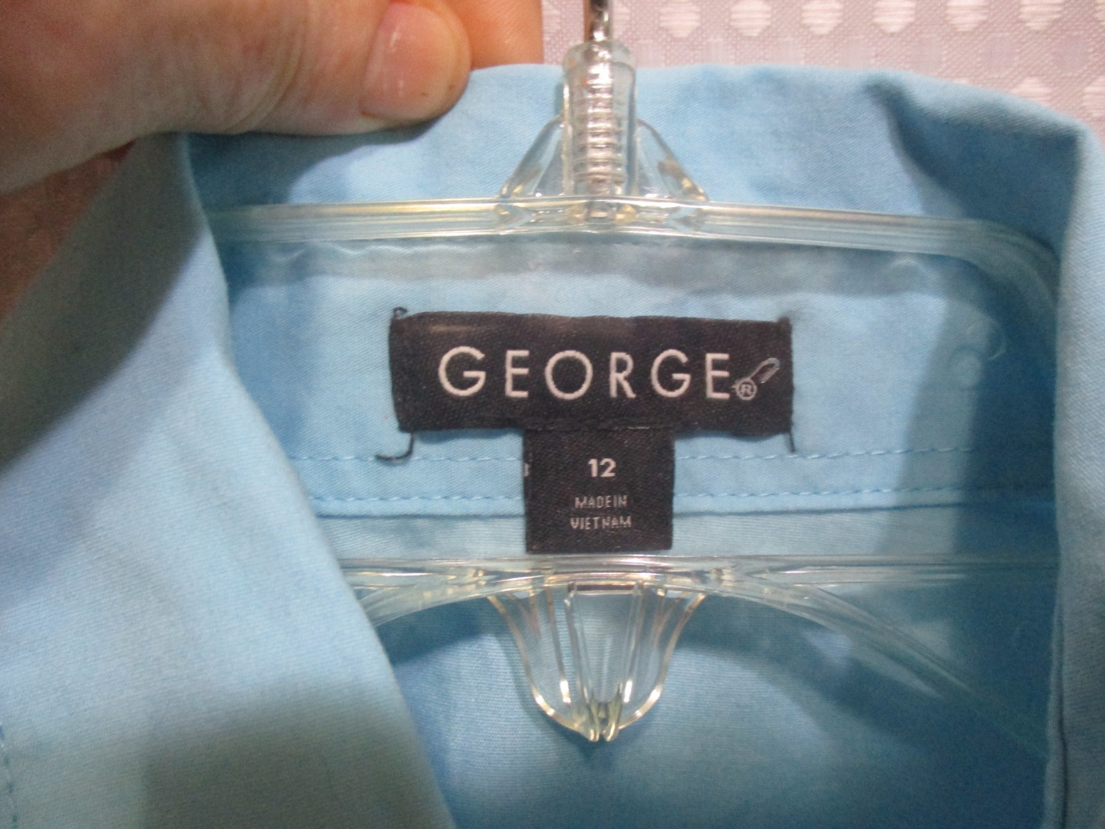 George Light Blue Collared Long Sleeve Boy's Dress Shirt  Sz. 12 image 2