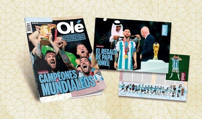 OLE MESSI la revista CAMPEONES MUNDIALES 2022