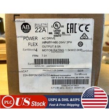 Allen-Bradley 22A-B8P0N104 PowerFlex 4 1.5 kW 2 Hp AC Drive US Free Tax