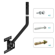 Adjustable Outdoor TV Antenna Satellite Dish J Pole Mount Base Bracket