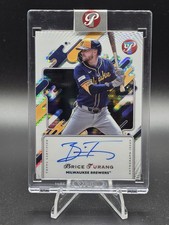 Brice Turang 2025 Topps Pristine Encased Autograph Pristine Refractor Brewers