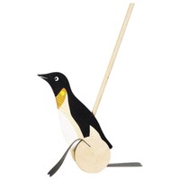Goki Schiebetier Pinguin Aus Holz Mit Schiebestab LäNge Ca. 59Cm WP005 Neu