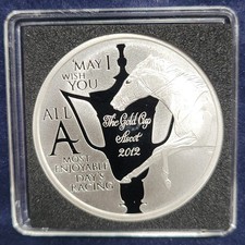 1Oz .999 Fine Silver - 2012 Cook Islands The Gold Cup Ascot $1 94.30 per troy oz