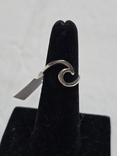 New 925 Sterling Silver "WAVE" Ring Band Sz 5 Minimalist 1.7 gr