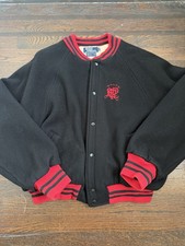 Vintage Polo Ralph Lauren Varsity Jacket Wool Made In USA Rare 80  s RL XL