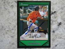 Orioles Jeff Fiorentino Signed Autographed 2007 Bowman Rookie Card Mint. rookie card picture