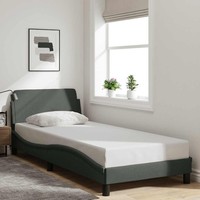 Bettgestell Mit Kopfteil Polsterbett Bett Bettrahmen Lattenrost Stoff vidaXL