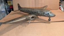 1950s Marx Pan American Airlines 27 x 22" DC-4 Pressed Steel Plane