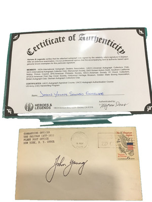NASA Apollo 16 Astronaut John Young Original Signed Autographed Envelope 1969  