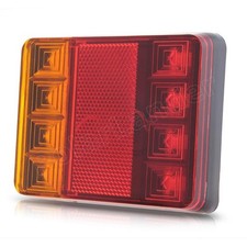 2PCS Red Yellow Rear Tail Light LED for Trailer Truck Boat Warning Light dc 24V