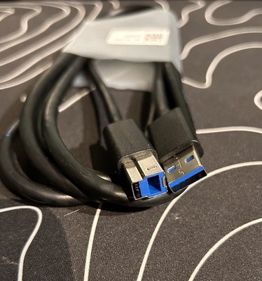 USB 3.0 a auf USB 3.0 B Datentransferkabel, Schwarz, DELL, 1.8m, 5 Gbit/S