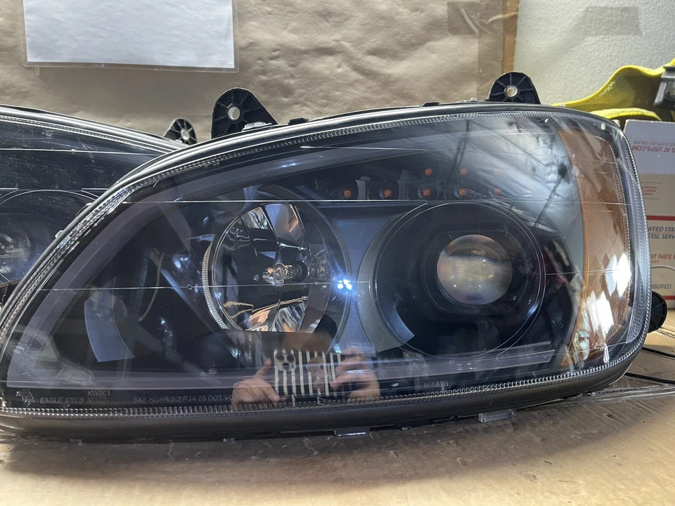 FIT 2008-2019 Kenworth T-Series Black LED Signal Headlight Light Pair #P40 - Image 2 of 4