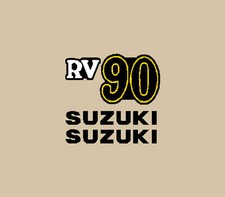 SUZUKI RV 90 MOTO GIALLA ADESIVI STICKERS