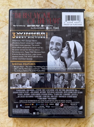 Michel Hazanavicius THE ARTIST (2011) Jean Dujardin/Bérénice Bejo | 2012 DVD - Foto 4 di 5