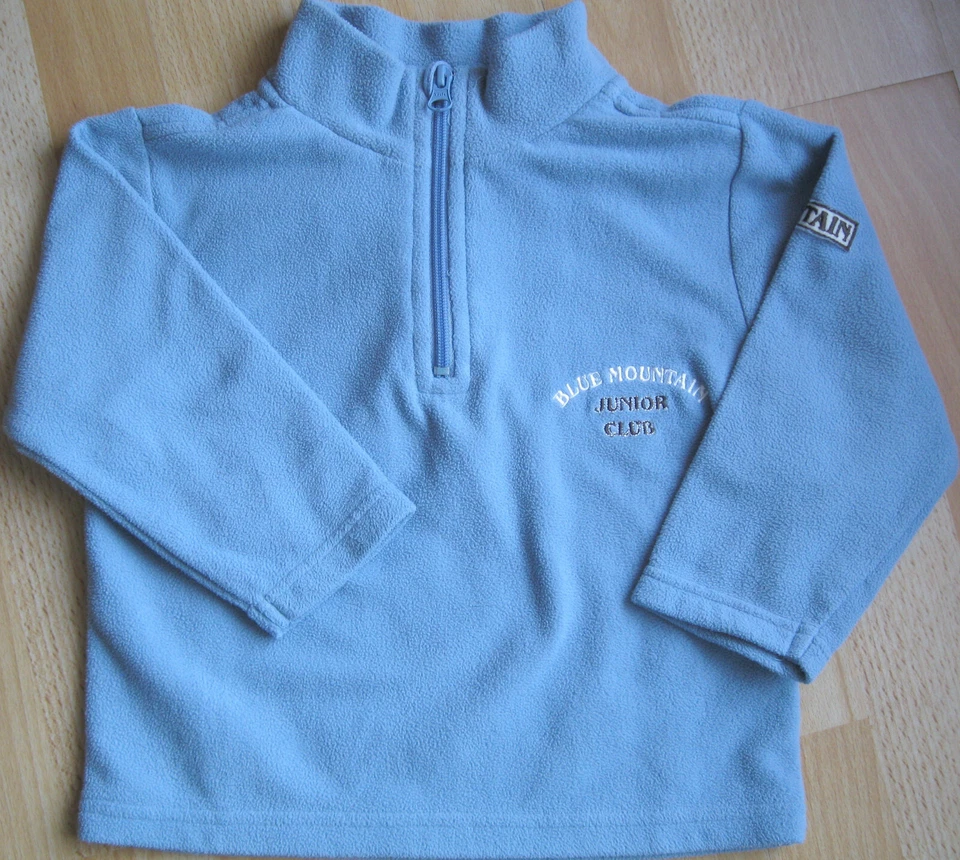 Hellblauer Fleece-Pullover mit Zipper für Jungen von Impidimpi in Größe 86/92