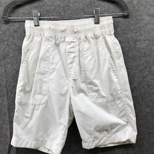 Crewcuts Boys Size 12 White Chino Shorts Pull On Drawstring Pleated Front Cotton