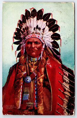 #ad #ad G5 Postcard 1917 Apache Chief Geronimo $11.89
