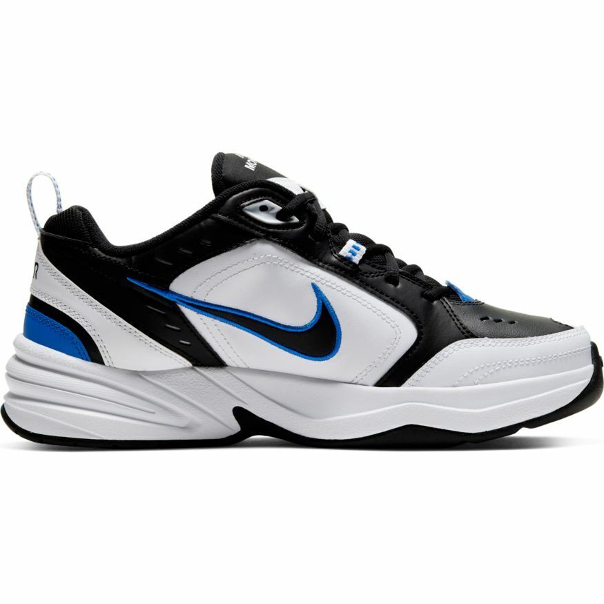 Nike Air Monarch Iv Men Black Blue 002 Walking Shoe Medium Wide Width