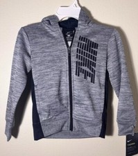 Nike Boys 2-Piece Therma Fit Zip Hoodie and Jogger Pants Athletic Gray Size 4