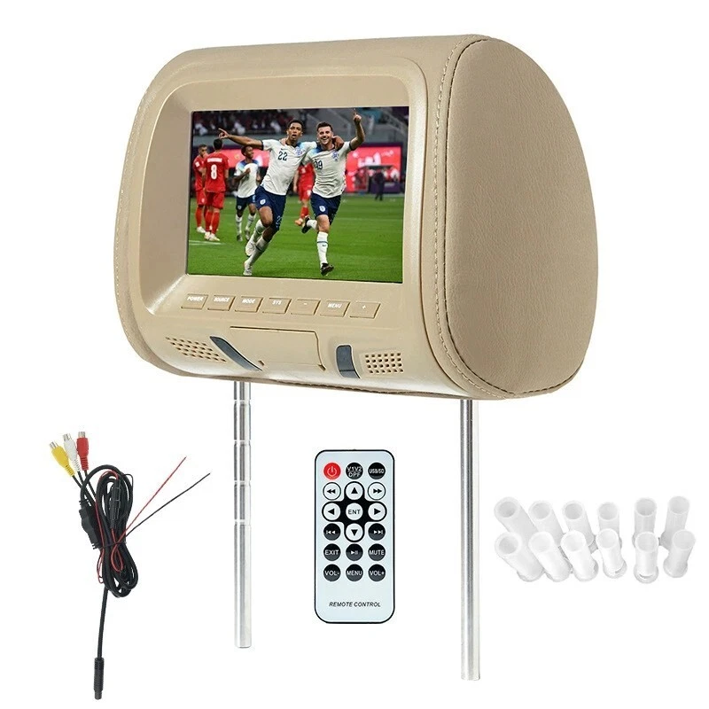 7inch Car Headrest Monitor Screen AV Display Head Pillow Entertainment System - Image 2 of 4