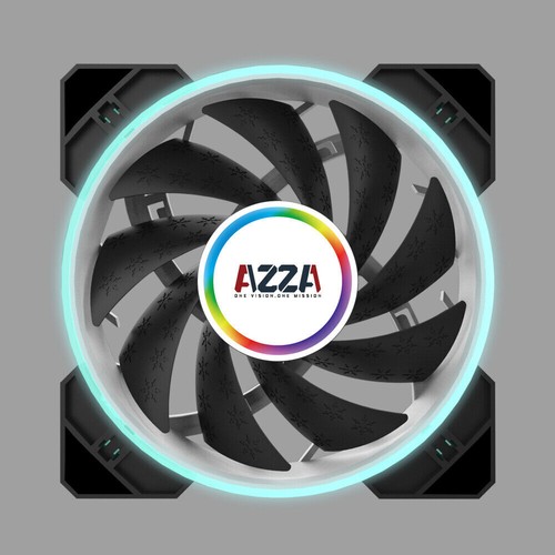 Paquete de 3: Estuche para PC RGB LED para juegos AZZA Hurricane: controlador, ventilador de 120 mm, control remoto - Imagen 4 de 12