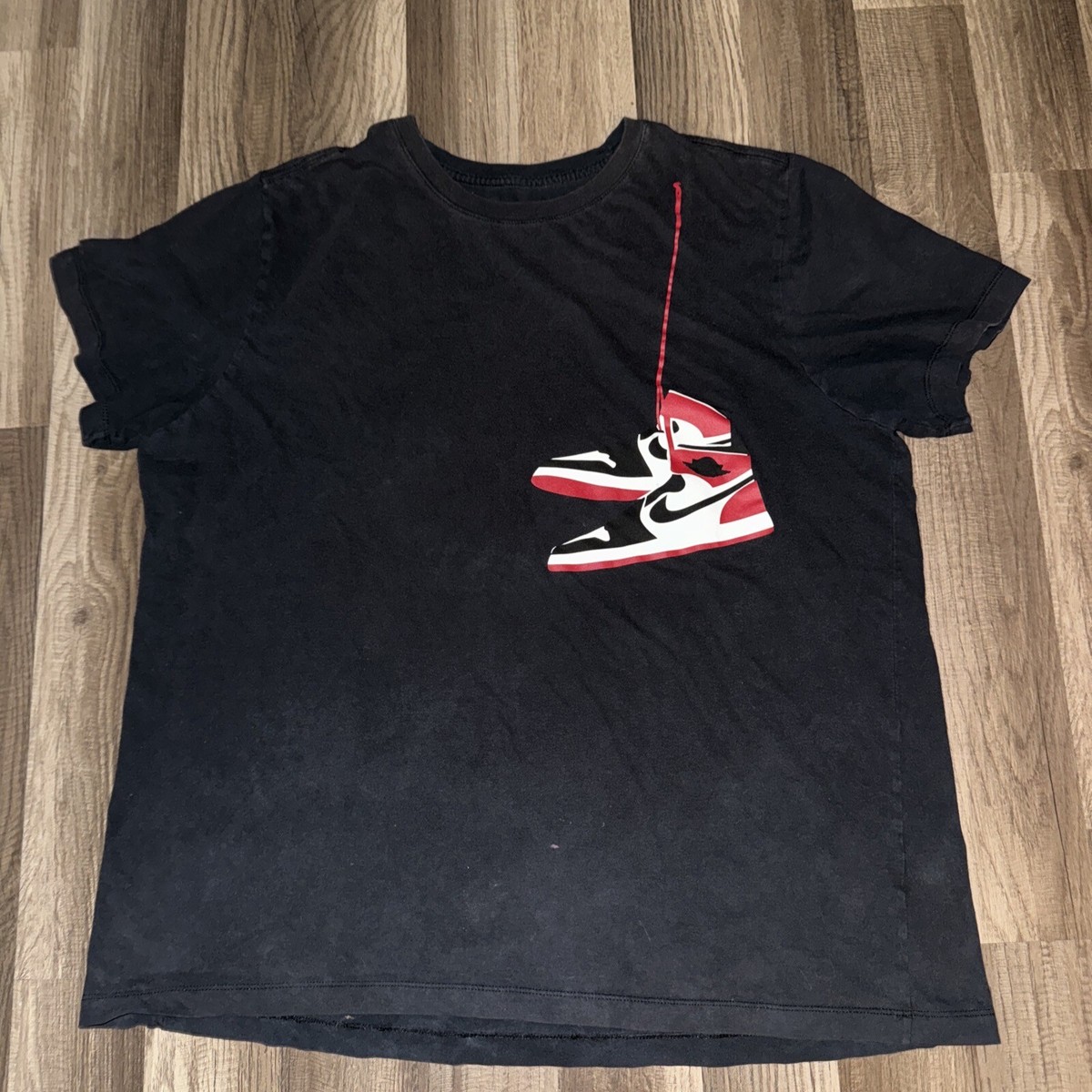 CHICAGO BULLS 半袖Tシャツ　ジョーダン Jordan 1 T-Shirt Chicago Bulls Black XL 24x28 | eBay