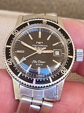 Orologio Technos Sky Diver Vintage Eta 2551 Automatico 200 mt Boy-lady Watch Uhr