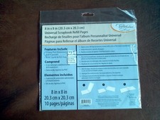 8" x 8" top load Universal Scrapbook Refill Pages Gibson Tapestry 10 Pack NEW