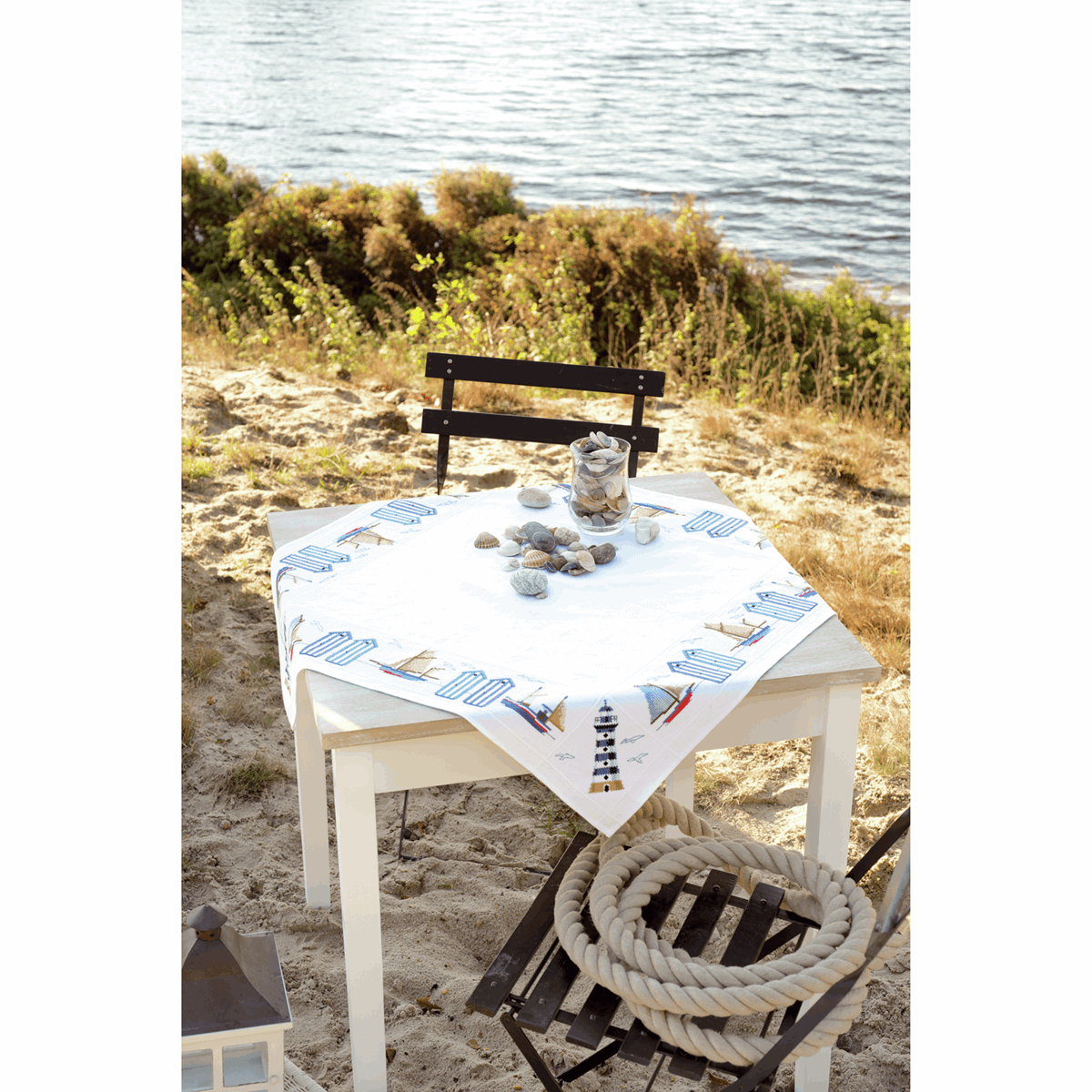 Vervaco Aida tablecloth stitch embroidery kit kit On the seaside, counted, count - Image 3