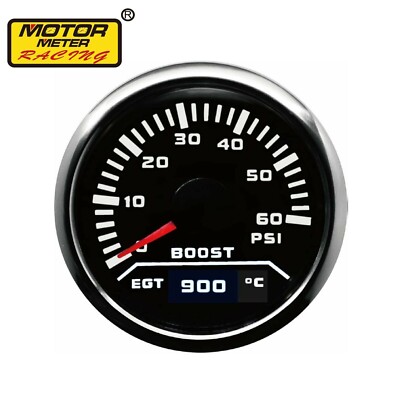 W PRO 52mm 2 In 1 Boost PSI & EGT Pyrometer °C Exhaust Gas Temperature Gauge