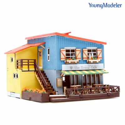 Desktop Wooden Model Kit Cafe in House by YOUNGMODELER