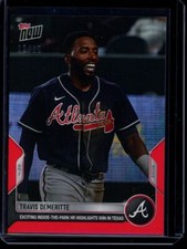 2022 Topps Now #109 Travis Demeritte Red Parallel Card #d /10