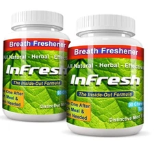 Infresh Bad Breath  All Natural, Sugar Free, Herbal Chewable Tablets  